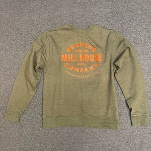 Mill House Brewing Company Crewneck Sweatshirt in Green/Orange